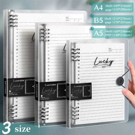 A4 Transparent Loose Leaf Binder Notebook