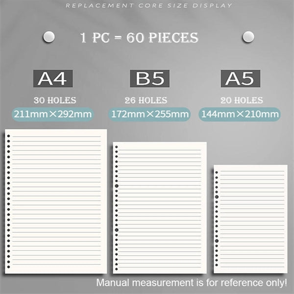A4 Transparent Loose Leaf Binder Notebook