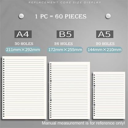 A4 Transparent Loose Leaf Binder Notebook