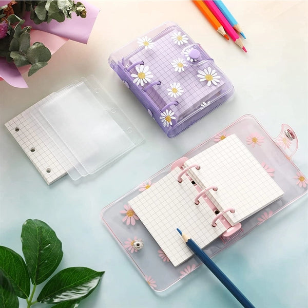 Mini Binder Daisy Pvc Notebook