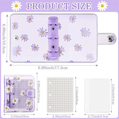 Mini Binder Daisy Pvc Notebook