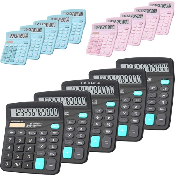 12-Digit Dual Power Desktop Calculator