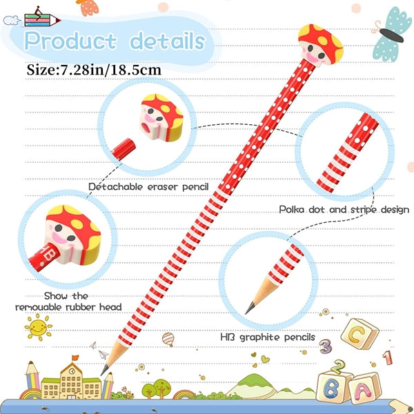 Colorful Cartoon Eraser Pencil
