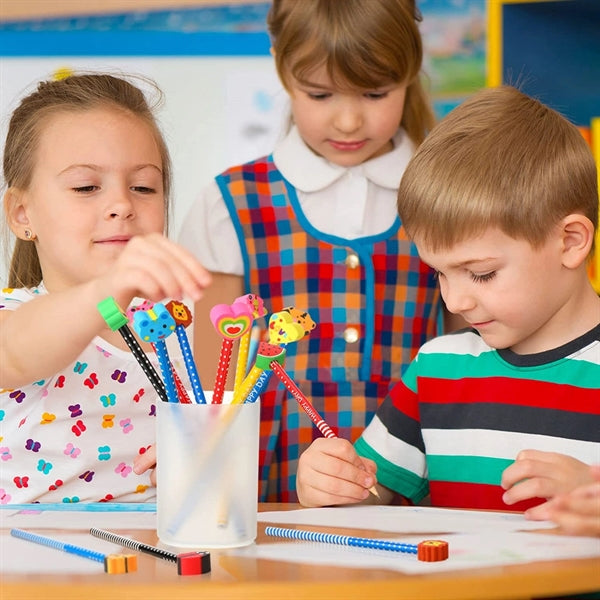 Colorful Cartoon Eraser Pencil