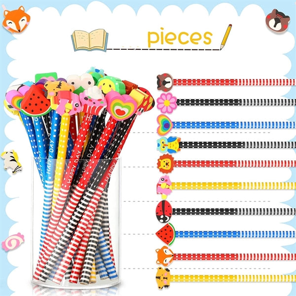 Colorful Cartoon Eraser Pencil