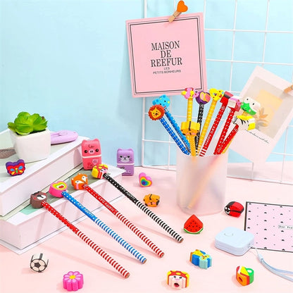 Colorful Cartoon Eraser Pencil