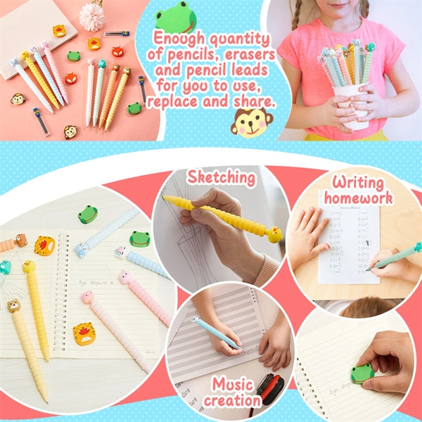 Cute Mechanical Pencil With Animal Eraser