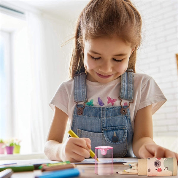 Cartoon Colored Pencil Set With Sharpener
