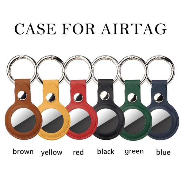 Leather Case Protective Cover For Tag With Ring