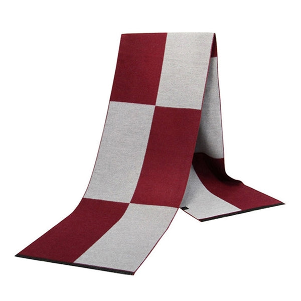 Men Grid Cashmere Feel Scarf