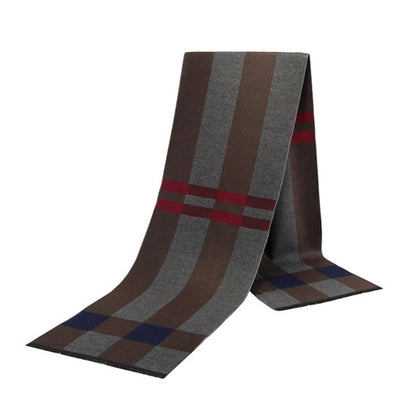 Men Grid Cashmere Feel Scarf