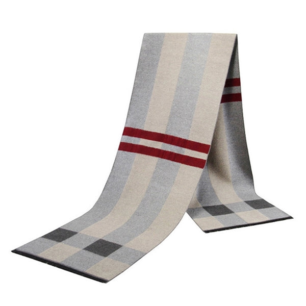 Men Grid Cashmere Feel Scarf