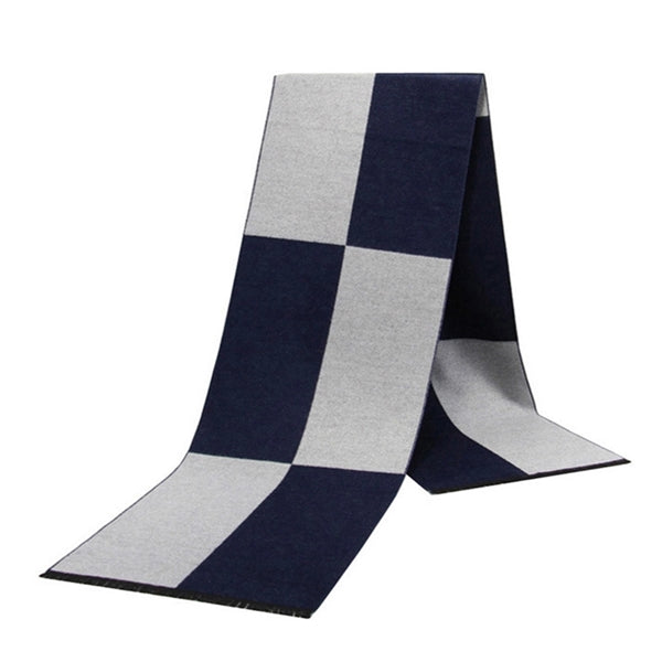 Men Grid Cashmere Feel Scarf