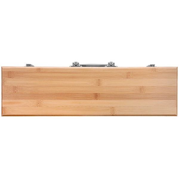 3-Piece BBQ Grill Utensil Set with Bamboo Case