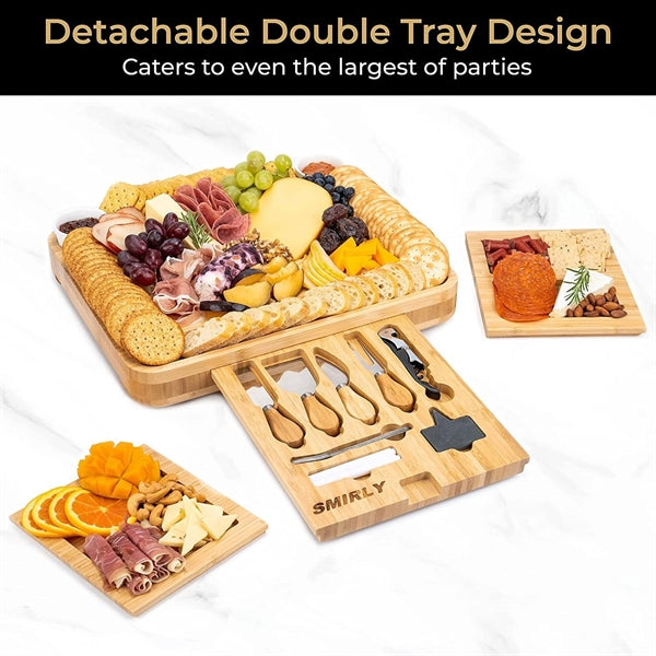 Bamboo Cheese Board Set