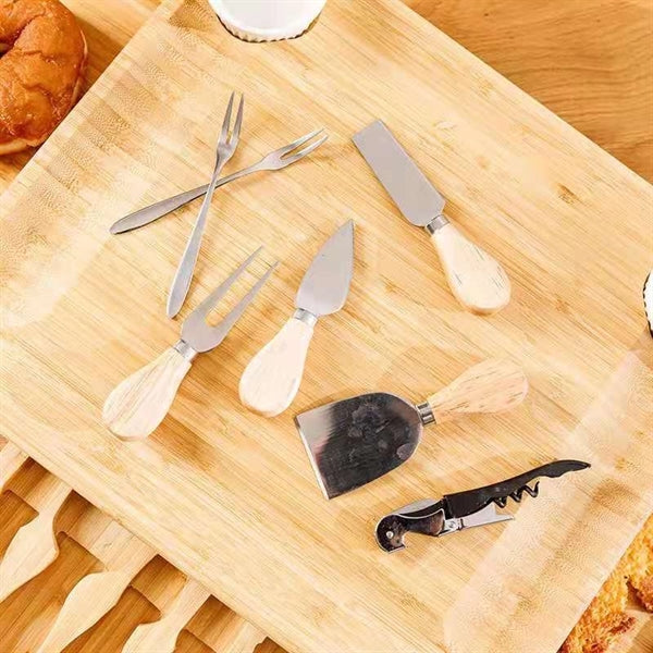 Bamboo Cheese Board Set
