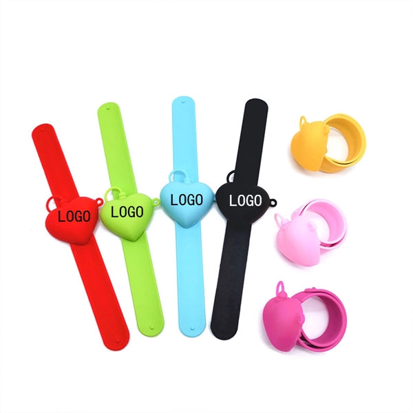 Heart Sanitizer Slap Bracelet