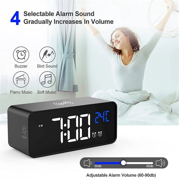 Wireless Charging Alarm Clock
