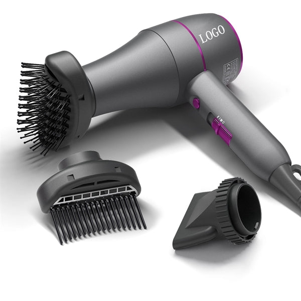 Hair Dryer With Nozzle Brush And Comb Concentrator