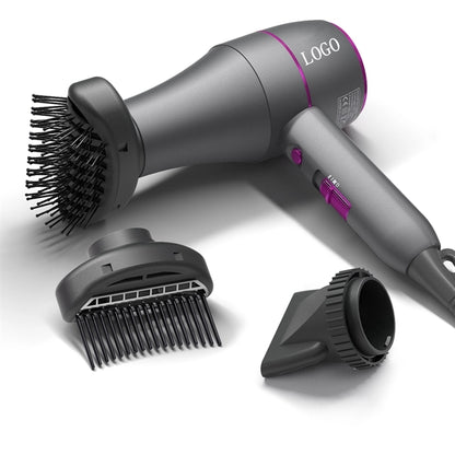 Hair Dryer With Nozzle Brush And Comb Concentrator