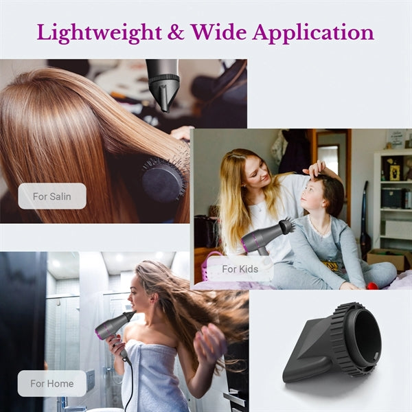 Hair Dryer With Nozzle Brush And Comb Concentrator
