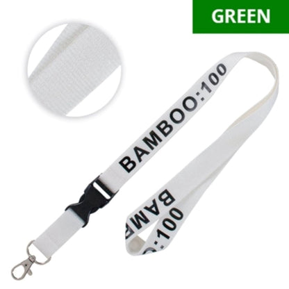 Biodegradable Bamboo Eco-friendly Lanyard w/ Buckle Release