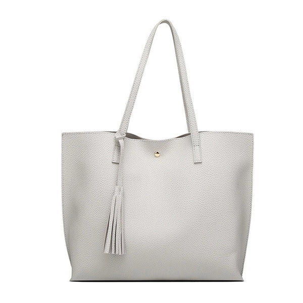 Women PU Faux Leather Tote Bag