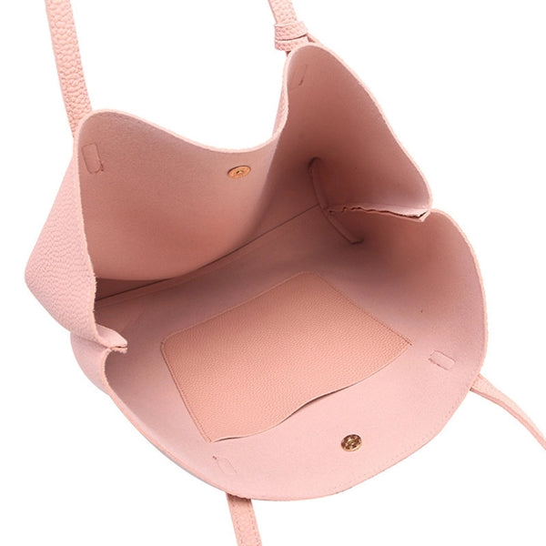 Women PU Faux Leather Tote Bag