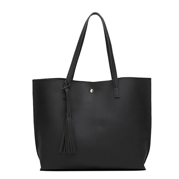 Women PU Faux Leather Tote Bag