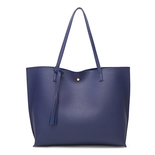 Women PU Faux Leather Tote Bag