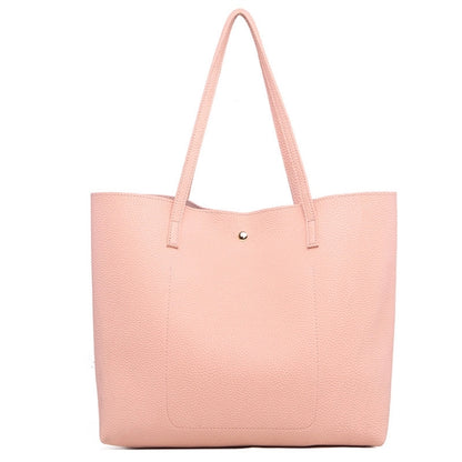 Women PU Faux Leather Tote Bag
