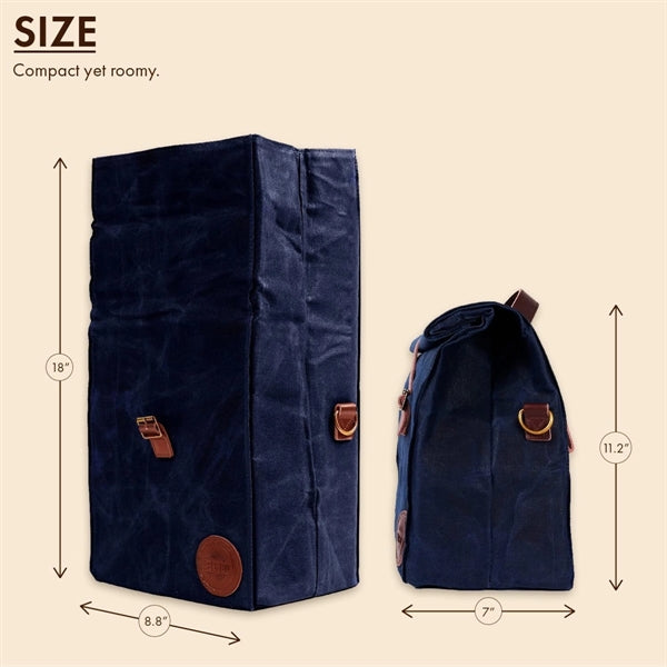 Insulated Waxed Canvas Lunch Bag