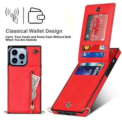 Leather Wallet Case Phone 13Pro Max Crossbody Strap Stand