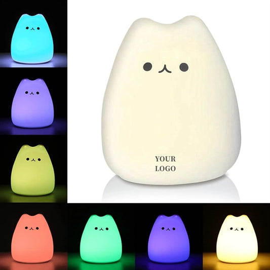 7-Color Led Cat Night Light