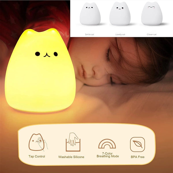 7-Color Led Cat Night Light