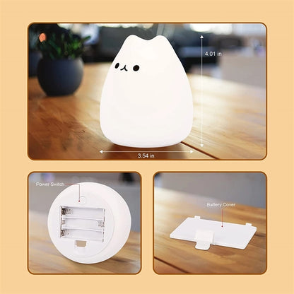 7-Color Led Cat Night Light