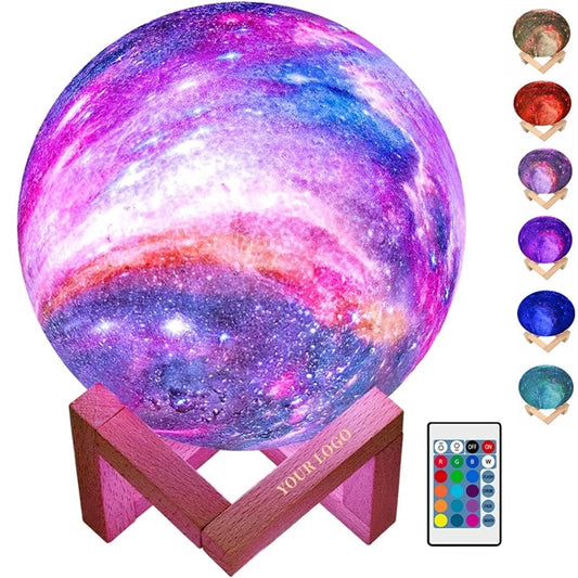 16 Colors Control Galaxy Moon Lamp