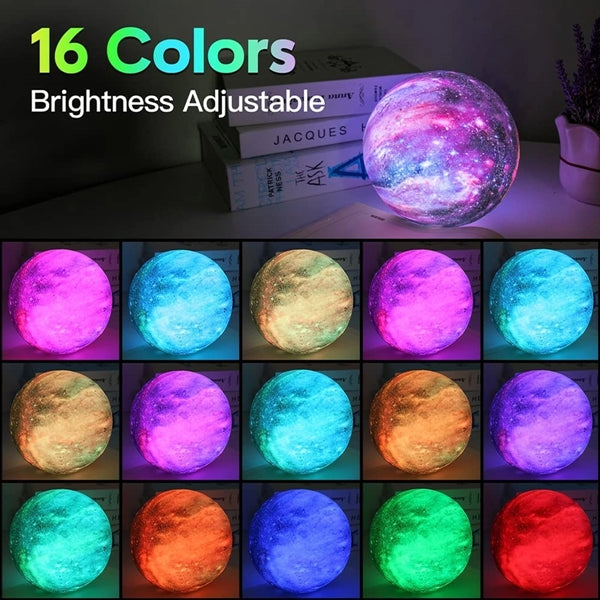 16 Colors Control Galaxy Moon Lamp