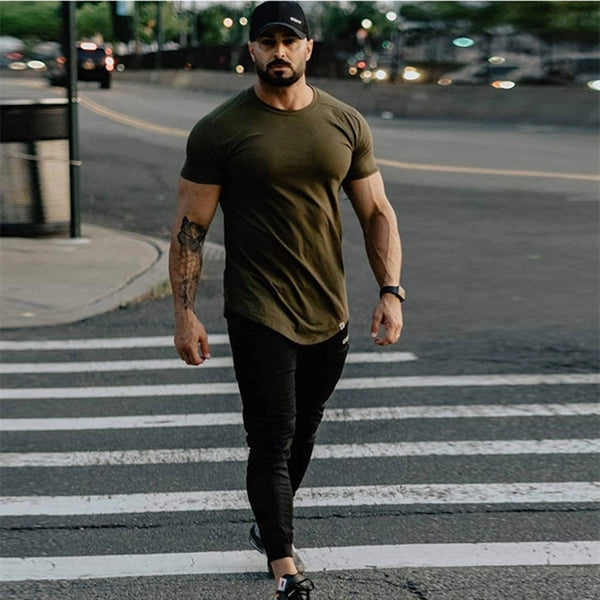 Cotton Men Gym Workout Slim Fit T-Shirt