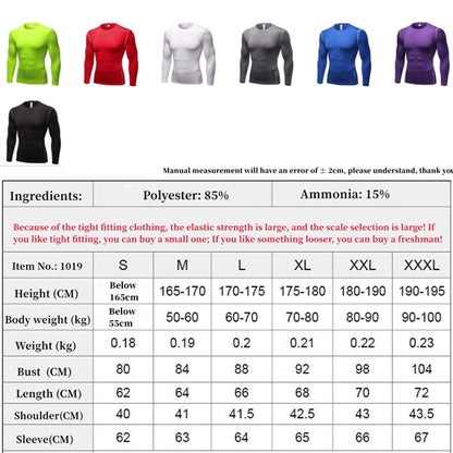 Men Athletic Quick Dry Long Sleeve