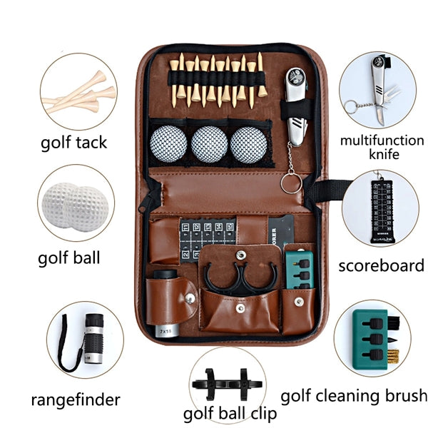 Golf Accessory Tool Leather Bag Kit
