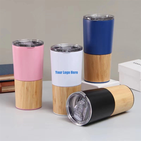 20 Oz Vacuum Insulated Bamboo Tumbler