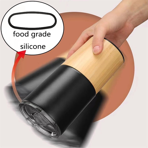 20 Oz Vacuum Insulated Bamboo Tumbler