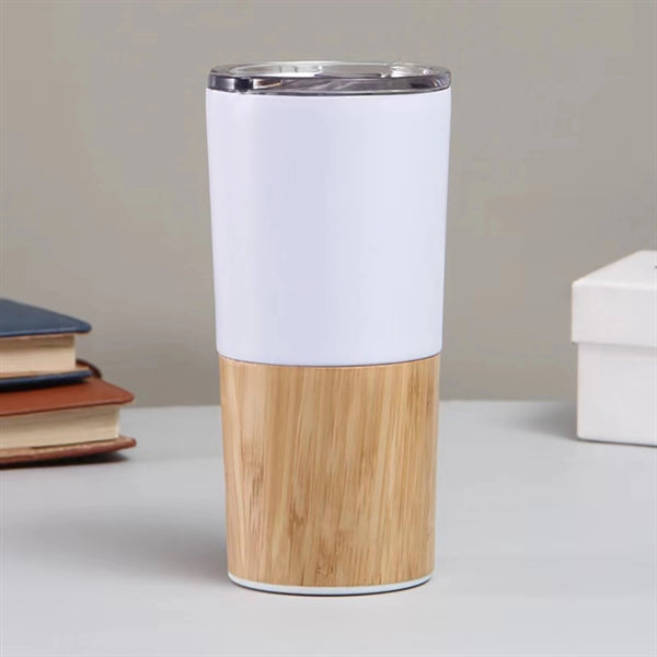 20 Oz Vacuum Insulated Bamboo Tumbler