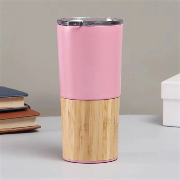 20 Oz Vacuum Insulated Bamboo Tumbler