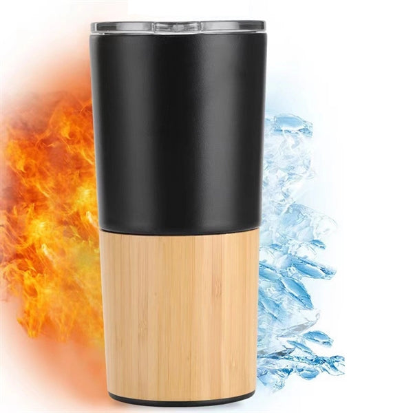 20 Oz Vacuum Insulated Bamboo Tumbler