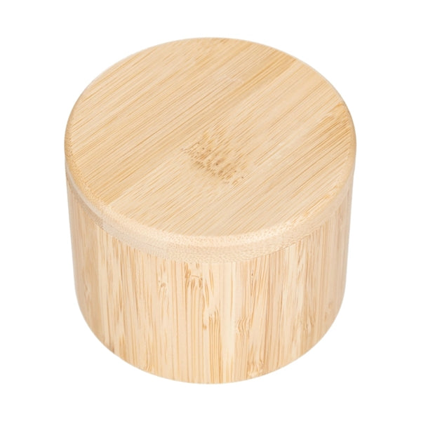 Round Bamboo Salt Box w/ Magnetic Lid