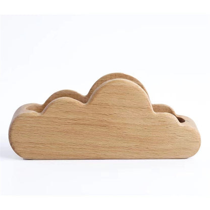 Desk Wood Display Business Card Holder
