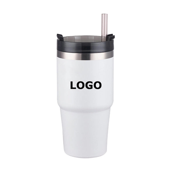Large Stainless Steel Tumbler With Straw And Lid