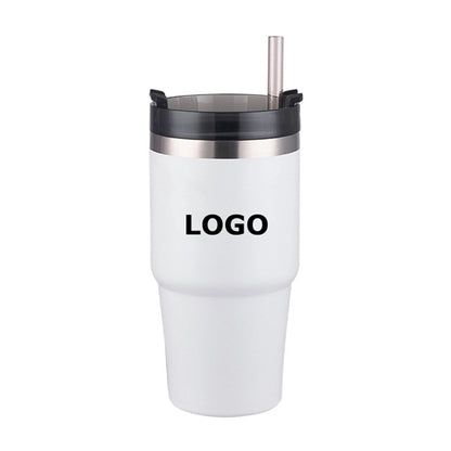 Large Stainless Steel Tumbler With Straw And Lid